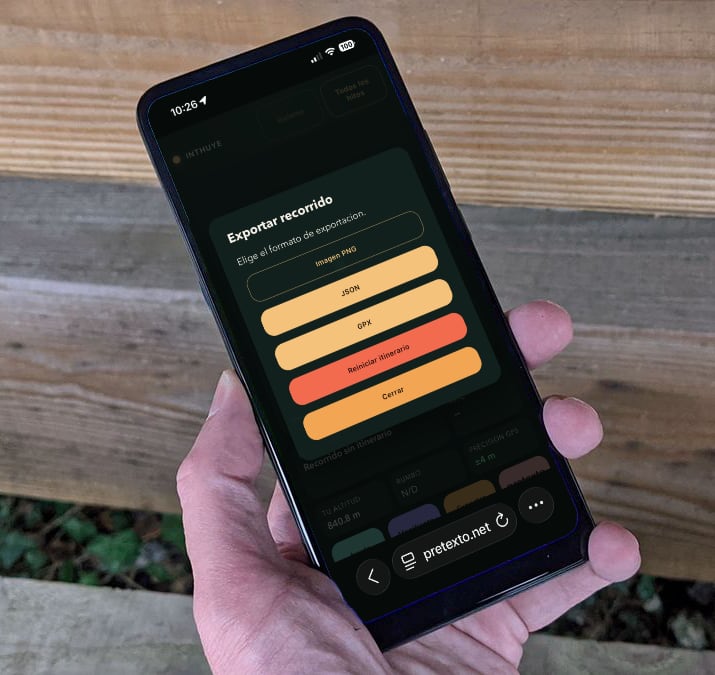 Exporta tu recorrido