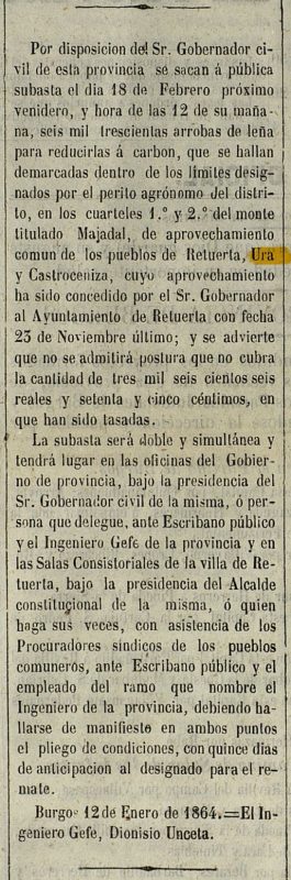 26 Enero 1864